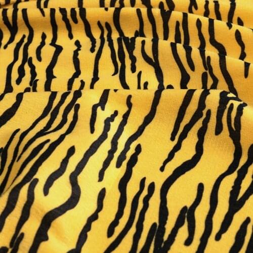 Thin Brushed Plush Fabric By Meter Leopard Tiger Print Sewing Material For DIY Sofa Cover Toy Dolls 100*150cm TJ1226
