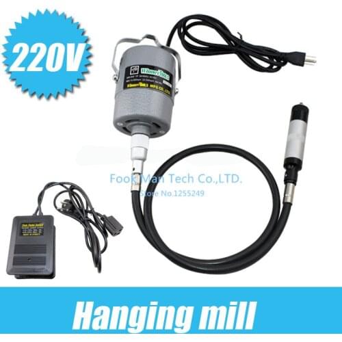 Sell at a low price 220V hanging mill carving motor dirlling machine polishing machine Foot control grinding machine