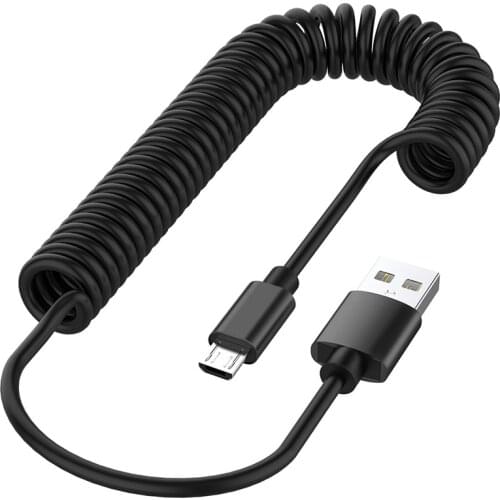 2.4A Spring USB Type C Cable For Samsung Fast Charging Micro USB Type C Charging Data Cable Phone Charger Code For Xiaomi Huawei