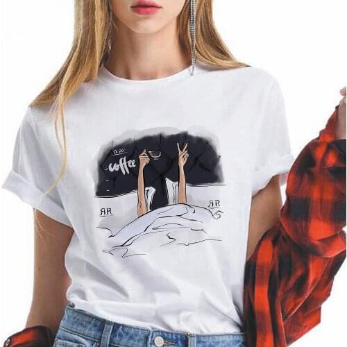 Casual At Home On Weekends Womens T-Shirts Soft Fabric Pulp Fiction Vogue Aesthetic Clothes Short Sleeve Ropa Oversize Mujer