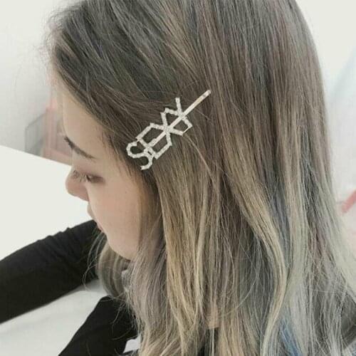 Womens Girls Crystal Rhinestone Flower Bling Barrette Hair Clip Clamp Hairpin