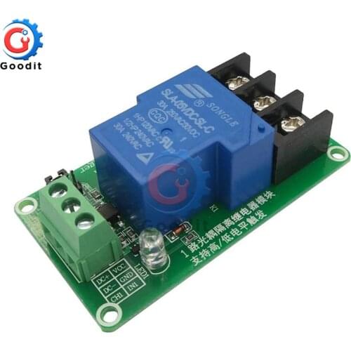 1 Channel Isolation Relay Module 30A with Optocoupler Isolation 5V 12V 24V Supports High and Low Triger Trigger
