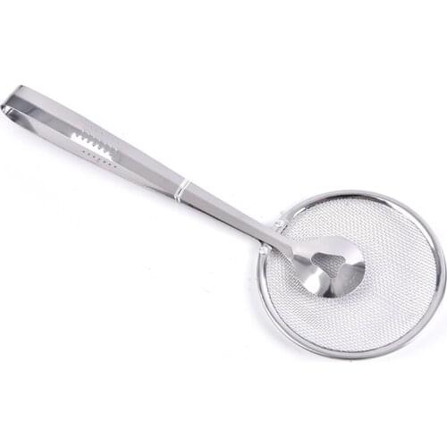 1PC Stainless Steel Fried Food Filter Scoop Food Clip and Screen Kitchen Tool
