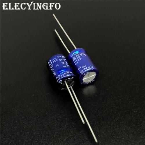 10PCS/100PCS ELNA Blue RBP2 (R2B) Series 220uF 10V 10V220UF Non-Polar Electrolytic Capacitor 8X11.5
