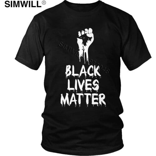 2020 Black Lives Matter T-shirt Men Printed Soft Cotton Tee Round Collar Short Sleeves American Equal Slogan T Shirt Clothes