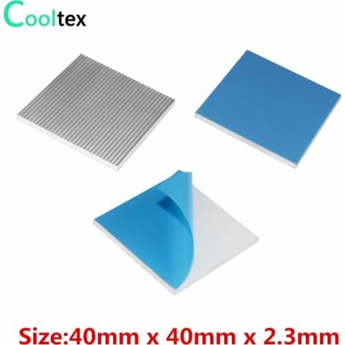 10pcs 40x40x2.3mm Aluminum Heatsink heat sink With Thermal Conductive Tape