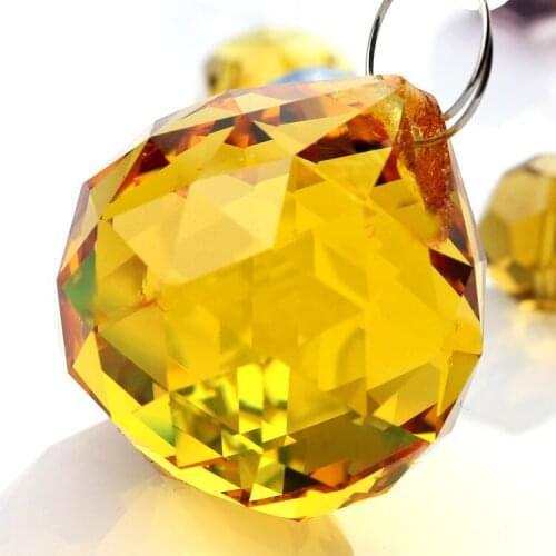 Free shipping 102pcs/lot , 30mm crystal chandler ball , Golden color crystal curtain pendant of crystal chandelier ball