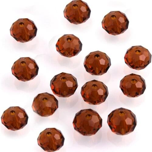 Free Shipping Rondelle Bead 6*8mm Faceted Crystal Plating Beads Crystal Glass Seed Beads For Jewelry Making Bracelet