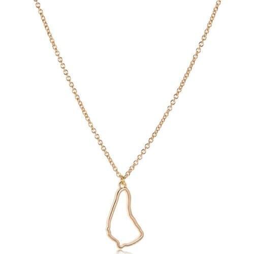 10 Outline Country North America Caribbean Barbados map Beard Island State geography hollow city Hometown chain Necklace Jewelry