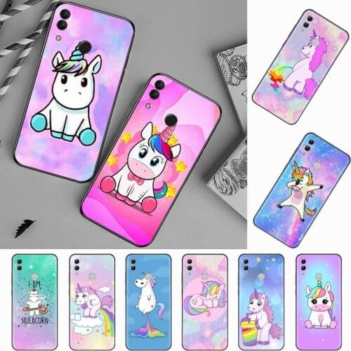 Unicorn cute animal rainbow Soft Phone Cover For Huawei Honor view 7a5.45inch 7c5.7inch 8x 8a 8c 9 9x 10 20 10i 20i lite pro