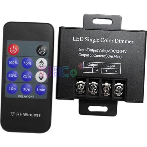 LED Single Color dimmer 11Key RF 30A DC12V 24V led strip light Controller 5050 3528 SMD led lamp tape dimming switch