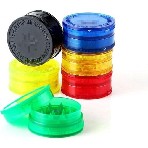 3 layers plastic tobacco herb grinder 60mm diameter mill muller for spice Smoking Pipe Accessories