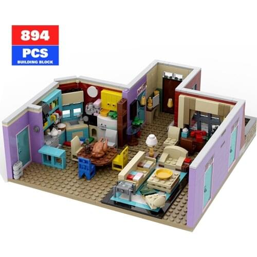 Figures Friends Central Perk MOC TV Show Monicas Apartment Architecture Building Blocks Bricks Friends for Girl Toys for Kids