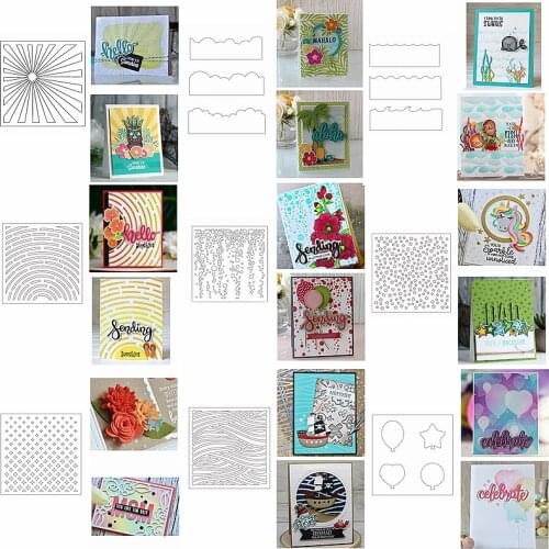 Sun Balloon Stars Line Point Plastic Stencil Background Drawing Sheet Diy Scrapbook Craft New Stencils 2020 Make Cards Album Hot