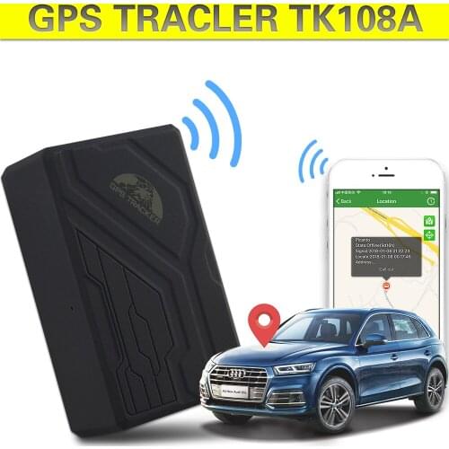 GPS Vehicle Tracker GPS108A Waterproof Tracking Device TK108A Add Powerful Magnetic Rear Cover With Geo-fence/Over Speed Alarm