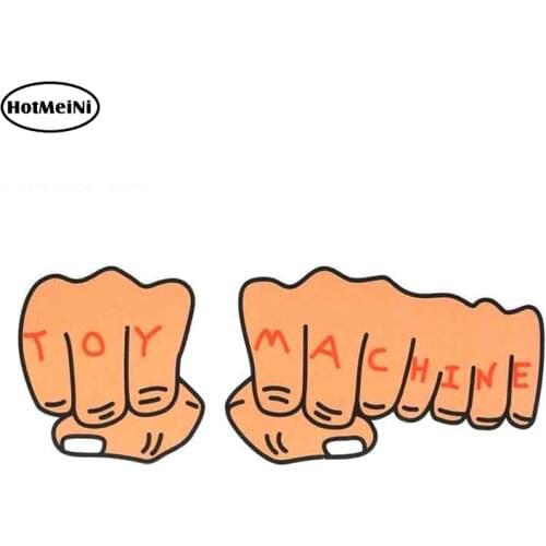HotMeiNi 13cm x 6.7cm Toy Machine Knuckles Car Stickers Vinyl JDM Bumper Trunk Truck Graphics Waterproof Anime 3D Fine Decal