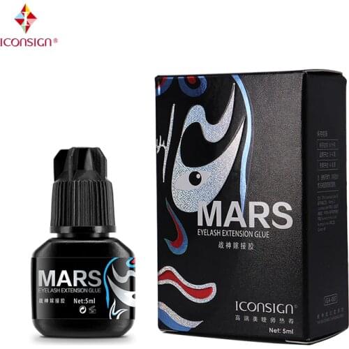 5ml ICONSIGN New items for MARS eyelash extension glue low smell 1 bottle 3 seconds quick dry can keep 40 to 50 days