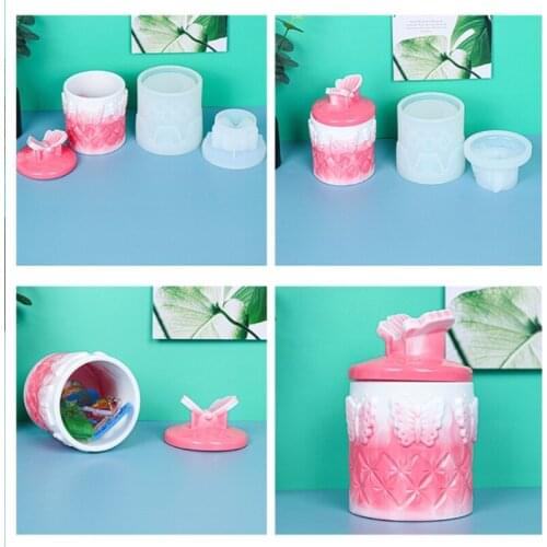 Butterfly Storage Box Epoxy Resin Mold Candle Cup Jewelry Holder Casting Silicone Mould DIY Crafts Ornaments Making Tool