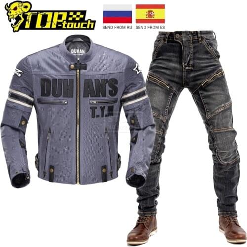 Summer Motorcycle Jacket Men Motocross Chaqueta Moto Breathable Mesh Motorcycle Jackets Suits With CE Removable Protector Cloth