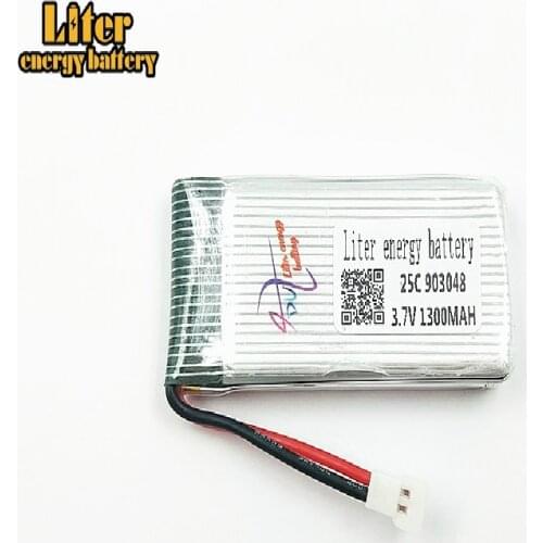 New Version 5PCS 3.7V 1300mAh 903048 LiPo Battery for X5SW X5SC X5 X5C battery Drone 3.7 V 1300 mah Lipo 25c