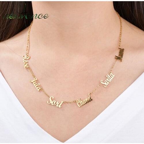 Nextvance Customize Name Heart Necklace Arabic Personalized Stainless Steel Pendant Necklace Lover Women Birthday Festival Gift