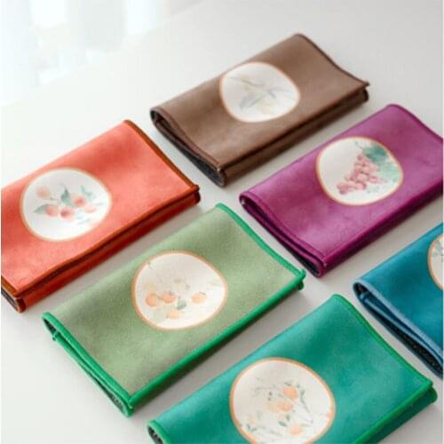 6 PCS/LOT High Grade Tea Towels Thick Table Napkins Strong Absorbent Serving Teaware mat