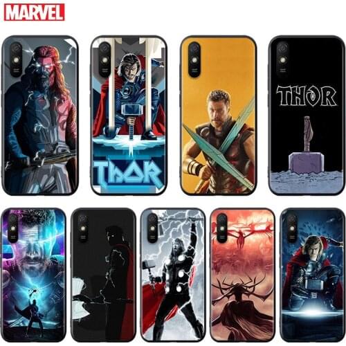 Silicone Cover Marvel Avengers Thor For Xiaomi Redmi K40 K30i K30T K30S K20 10X GO S2 Y2 Pro Ultra Black Phone Case