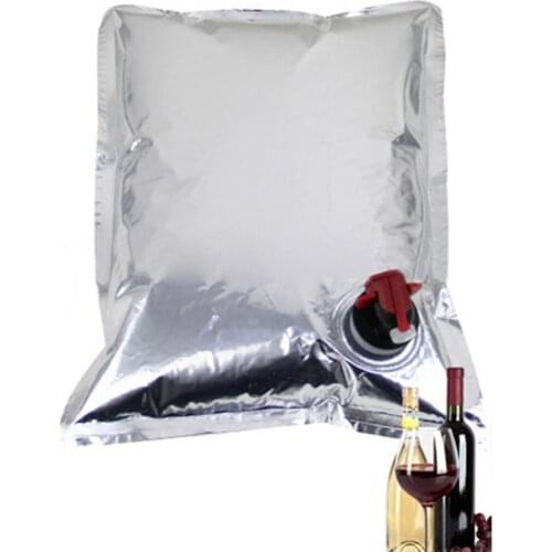 10Pcs 3L Foil Storage Bag Box Wine Juice Liquid Holder Butterfly Tap Container Kitchen Organizer Lightweight Wine Bag