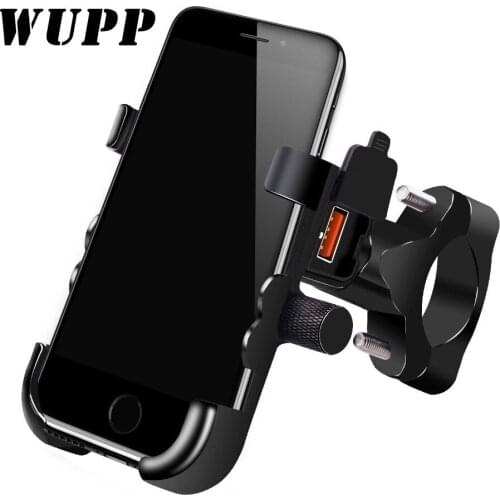 Universal QC 3.0 USB Motorcycle Charger Phone Holder Waterproof 12V MotorBike Mobile Phone Mount Power Adapter Handlebar