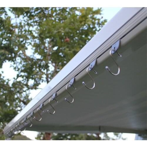 10&6 Pcs RV Awning Outdoor Hook Clothes Hook Awning Clothes Shoes Hat Hooks Camping Accessories Plastic Slider & Crook