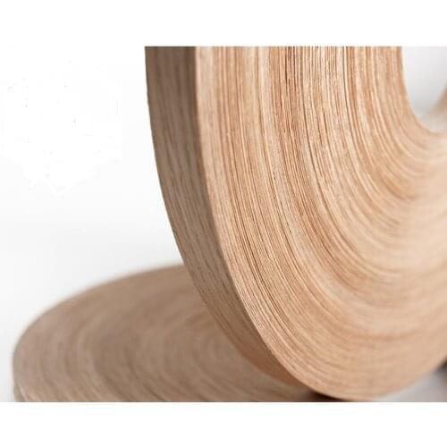 100meters/roller Width:20mm Thickness:0.5mm Natural white rubber wood edge sealing strip wood veneer