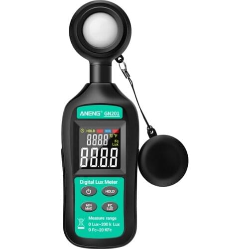 13MA GN201 Luxmeter Digital Light Meter 200K Lux Meter Photometer uv Meter UV Radiometer Handheld Illuminometer Photometer
