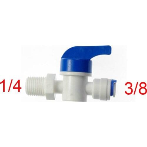 2 Pcs 1/4Male-3/8 Tube Ball Valve Swicth RO Wate RO Water ST025D