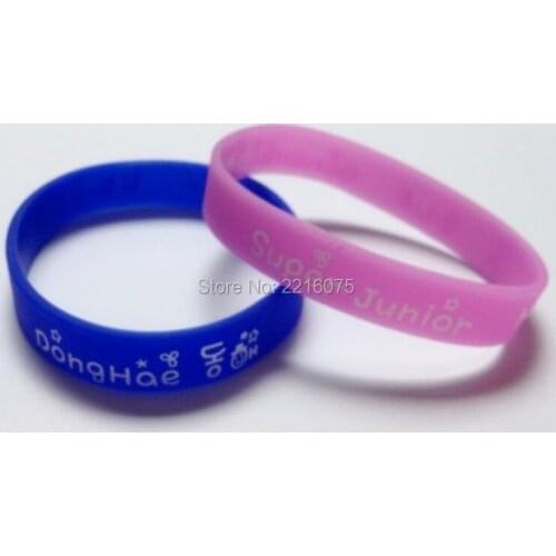 300pcs K-POP Super Junior SJ DongHae wristband silicone bracelets free shipping by DHL express
