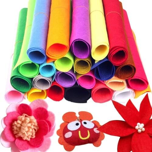 50x40cm Large 1Pcs Non-Woven Felt Fabric Polyester Cloth Felts DIY Kindergarten Supplies For Sewing Dolls Crafts Accessories