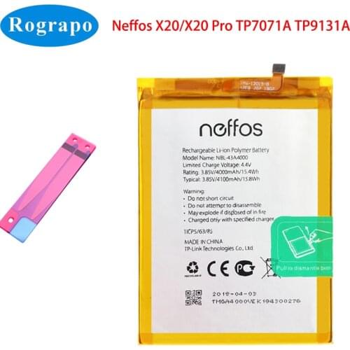 NBL-35B3000 40A2920 43A2500 4000 38A2250 2500 Mobile Phone Battery For TP-LINK Neffos X9 C7 Y7 C9A C7S X20 Pro X1 Lite Max C5S