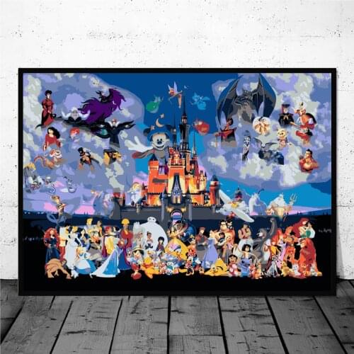 5D DIY Diamond Painting Disney Magic Kingdom Characters Cross Stitch Kit Full Square Drill Embroidery Sale Mosaic Art Decor