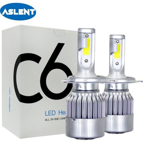 ASLENT H4 2pcs LED Car Light H7 HB2 H1 H11 H3 HB3 HB4 9005 9006 9007 9004 LED Auto Headlight 72W 8000LM Fog Headlamp Bulb 12V