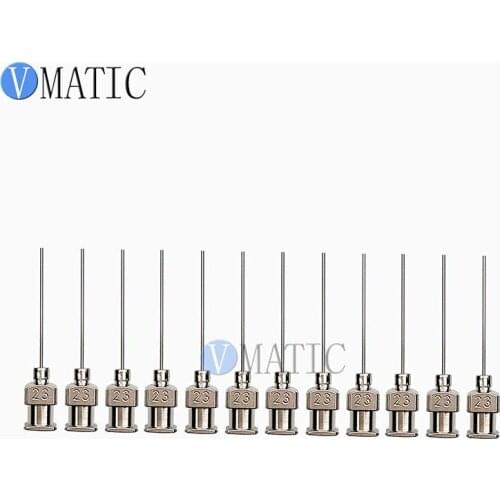 Free Shipping 12Pcs 1 Inch 23G Metal Dispenser Needle Tips
