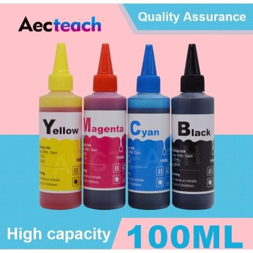 Aecteach 100ML Refill Dye ink Kit for Epson T1631 WF-2010W WF-2510WF WF-2520NF WF-2530WF 2540WF 2630WF Printer Ink Cartridge