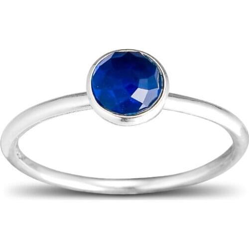 December Droplet Rings With London Blue Crystal 100% 925 Sterling Silver Fine Jewelry Free Shipping