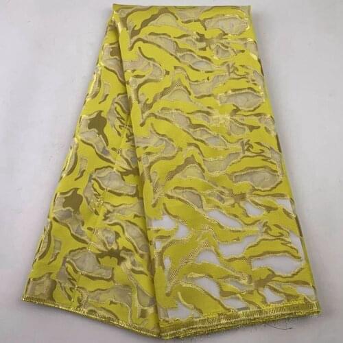 2021 Latest French Jacquard Lace African Organza Brocade Lace Fabric Nigerian Tulle Mesh Lace For Bridal Brocade Lace DressS8009