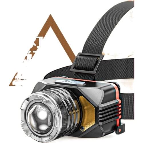 Inductive head mounted headlight glare rechargeable flashlight bright xenon lamp led night fishing special fishing
