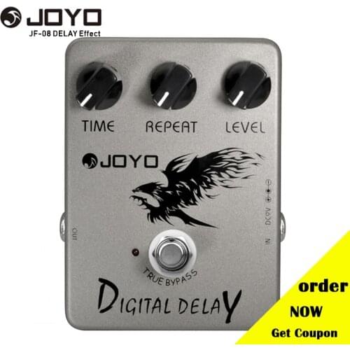 JOYO JF-08 Digital Guitar Effects Pedal Stompbox 600ms Delay Time Warm Glossy for Electric Guitar Pedal de guitarra