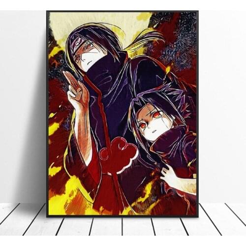 Itachi and Sasuke Canvas Painting Wall Art Pictures Prints Home Decor Wall Poster Decoration For Living Room