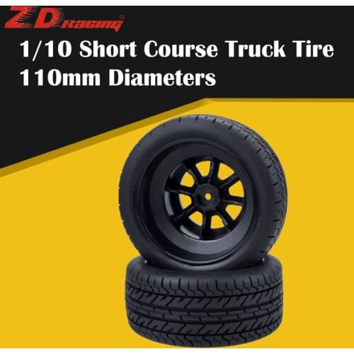 RC Wheel 1:10 Short Course Truck Tires Set 12mm Hub Hex For VKAR Redcat HSP Traxxas Slash HPI Wheels Tires Accessories