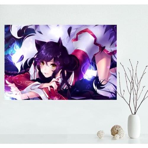 Nice Custom Anime Girls Canvas Poster Print painting Art Wall Silk Poster cloth print DIY Fabric Poster Y.25