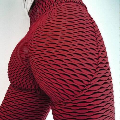 Women Textured Leggings Ruched Butt Lifting Leggins High Waist Sport Pants Tummy Control Stretchy Workout Booty Lifting Leggings