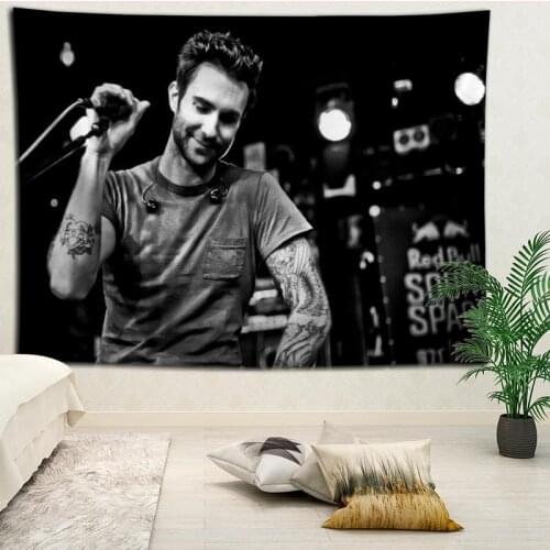 Hot Selling Custom Adam Levine Wall Tapestry Home Decorations Wall Hanging Tapestries For Living Room Bedroom More size