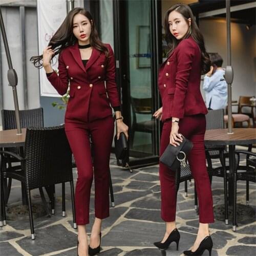 Longqibao Women's Stylish Trouser Suits